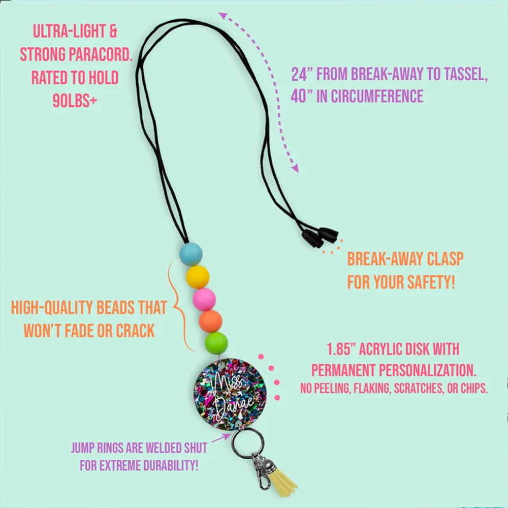 with Colorful Beads and Tassel