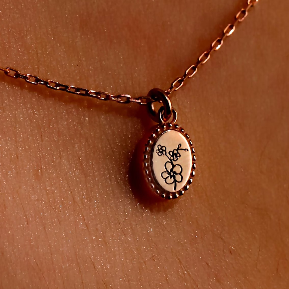 Necklace with Letter Charm, 