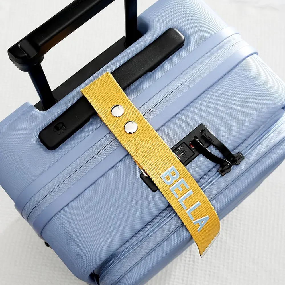 Custom Name Luggage Strap, Multi-Color Luggage Tag with Snap Button, Suitcase Strap, Travel Luggage Accessory, Gift for Travel Lovers/Family/Friends