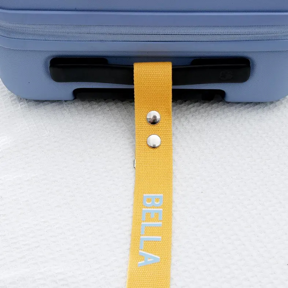 Custom Name Luggage Strap, Multi-Color Luggage Tag with Snap Button, Suitcase Strap, Travel Luggage Accessory, Gift for Travel Lovers/Family/Friends