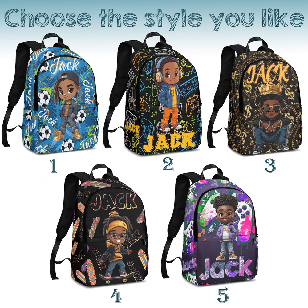 Personalized Name School Bag