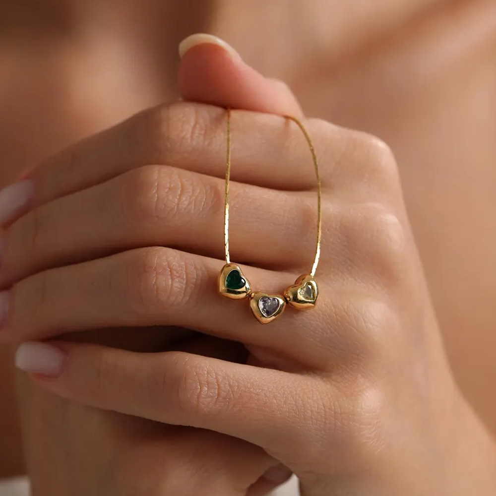 Heart-shaped Birthstones