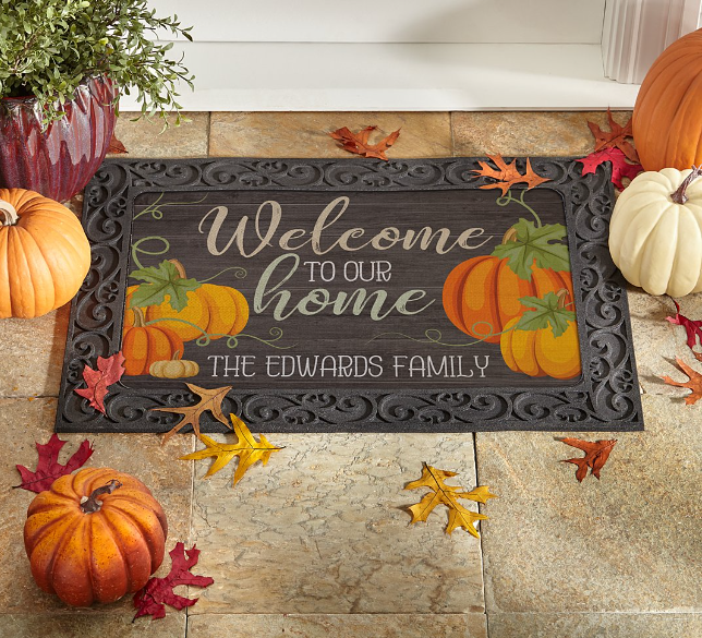 Personalized All Pumpkins Welcome Doormat