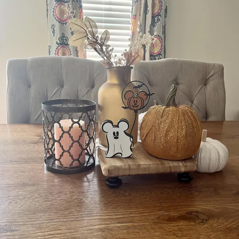 Personalized Name 3D Printed Mickey Ghost Halloween Ornaments Decoration, Pumpkin and Poison Apple Balloon, Halloween Gifts for Women/Men/Kids