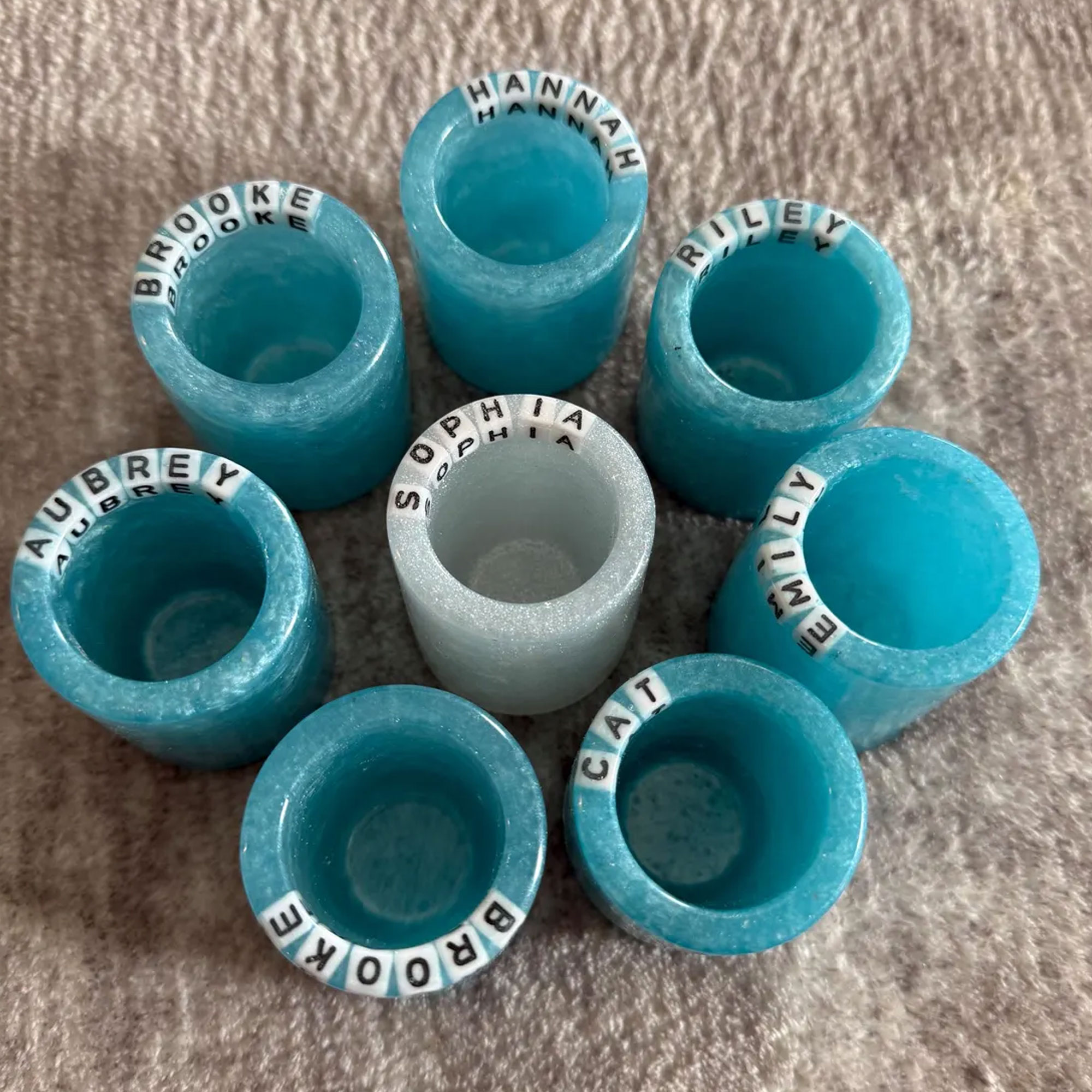 Custom Name 1oz Shot Glass, Resin Colorful Wine Cup, Bachelorette Party Favors, Engagement/Wedding/Bridal Shower Gift for Newlyweds/Family/Friends
