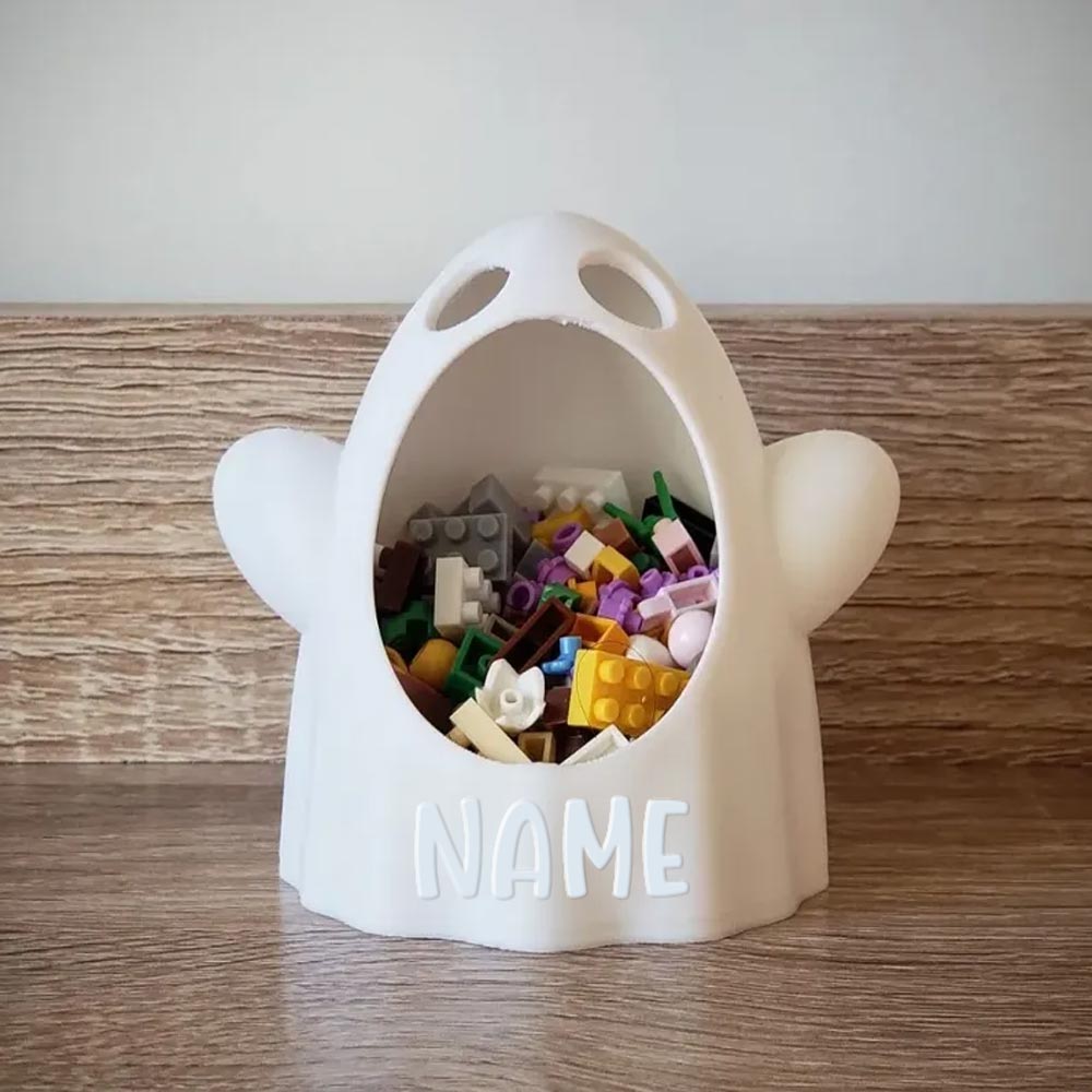 🎁 Personalized Halloween Ghost Candy Bowl
