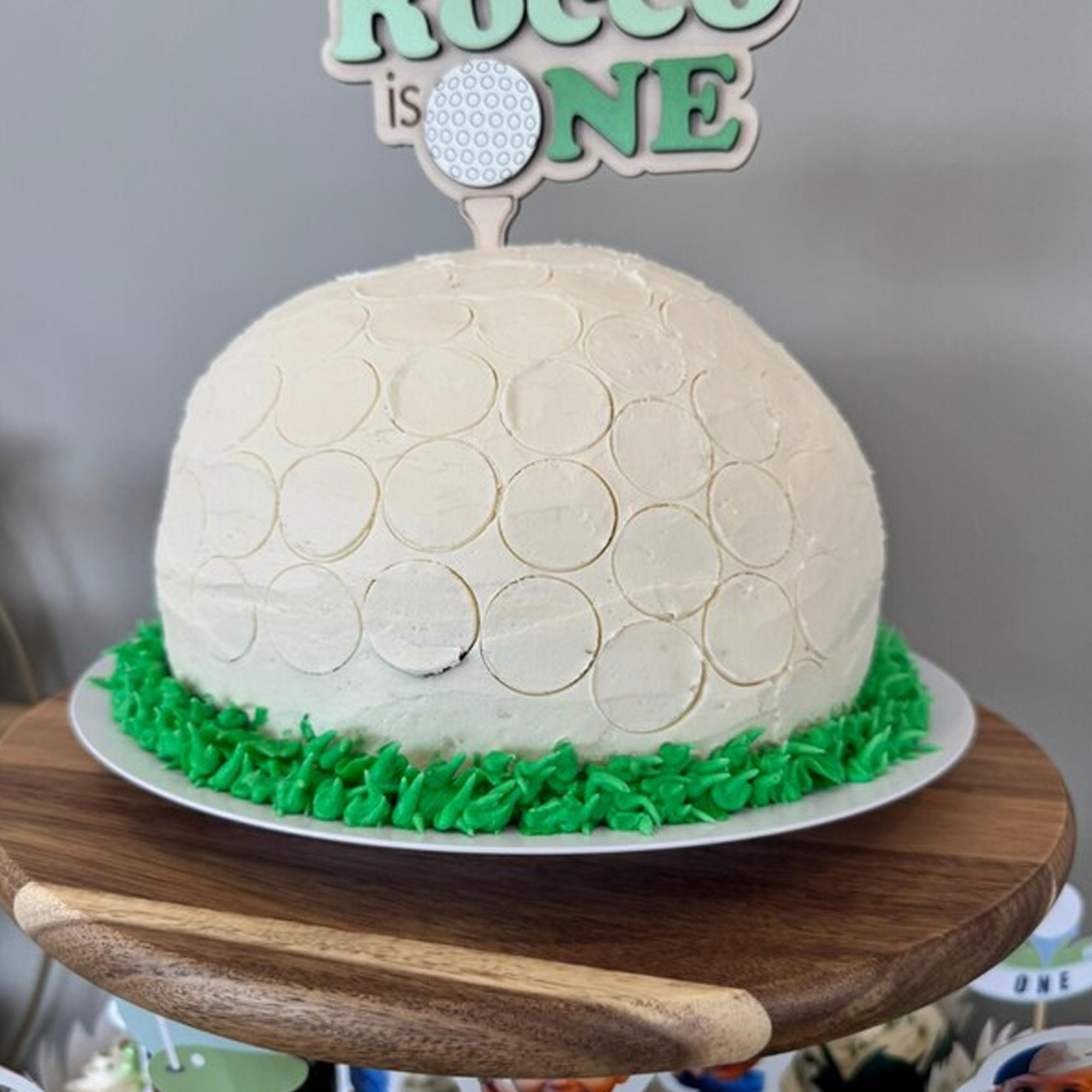 Personalized Name Golf Cake Topper, Wooden Hole in One Cake Decors, Golf Theme Birthday Party Favors, Birthday/Anniversary Gift for Golf Lovers/Kids