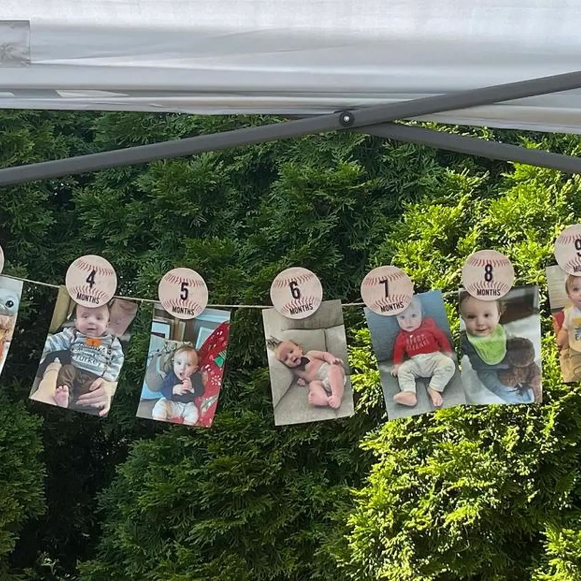 Sport Theme Birthday Party Banner, Baseball/Football/Soccer/Basketball First Year Banner, Nursery Home Decor, Baby Shower/Birthday Gift for Kids/Newborns/Infants