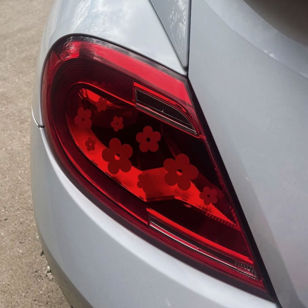 (Set of 36pcs)Daisy Flower Stickers, Vinyl Headlight/Taillight Stickers, Car Exterior Lights/Windows Decor, Halloween Gift for Car Owners/Friends/Her