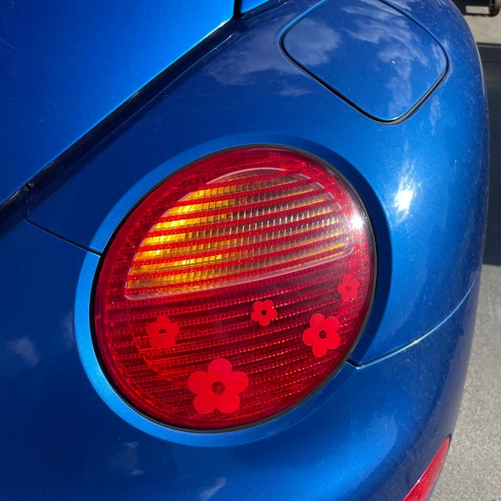 (Set of 36pcs)Daisy Flower Stickers, Vinyl Headlight/Taillight Stickers, Car Exterior Lights/Windows Decor, Halloween Gift for Car Owners/Friends/Her