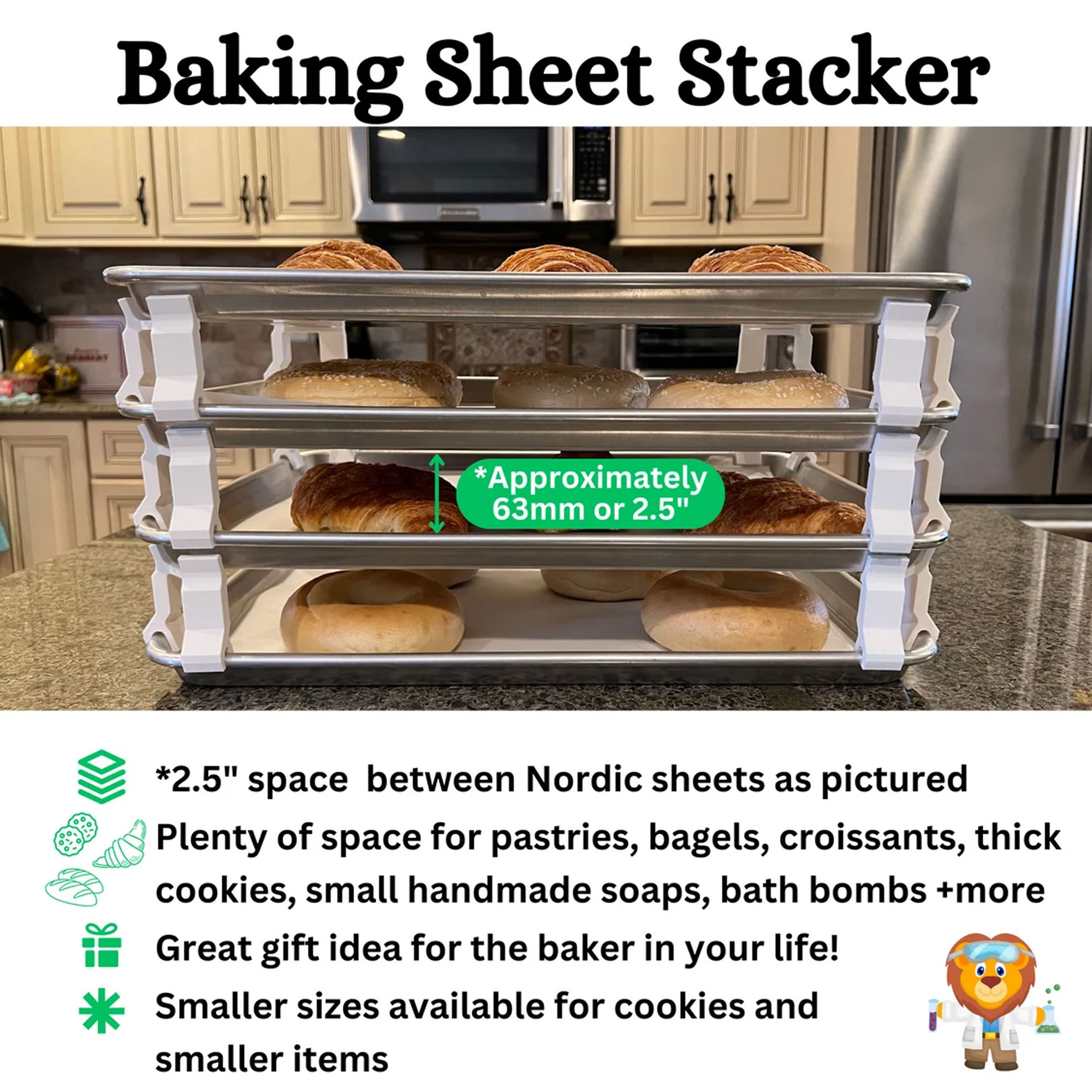 Personalized Baking Sheet Dividers(Set of 4pcs), Multicolor Baking Sheet Organizers, Kitchen Accessories, Christmas Gift for Cooking Baking Lovers