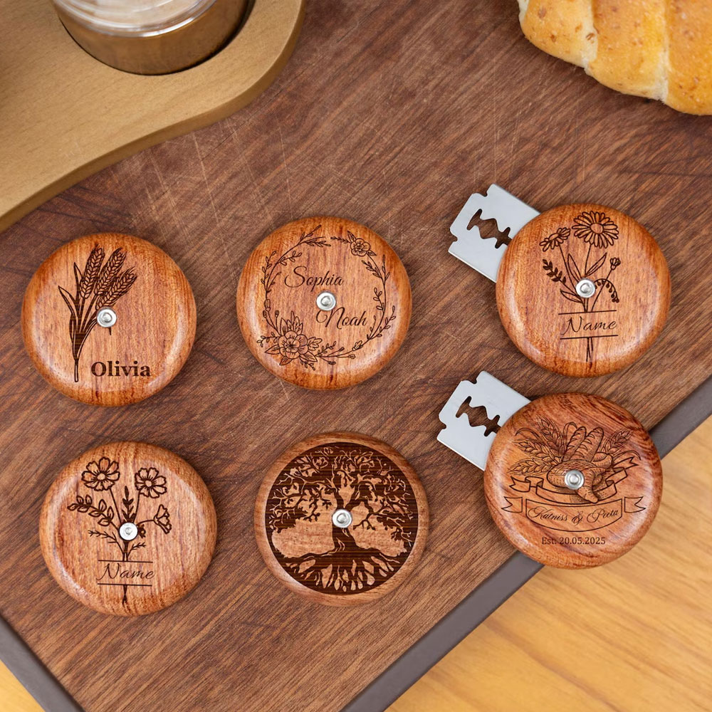 Personalized Engraved Name Bread Scoring Blade, Wooden Bread Lame, Sourdough Tool, Kitchen Accessory, Christmas Gift for Her/Cooking Baking Lovers