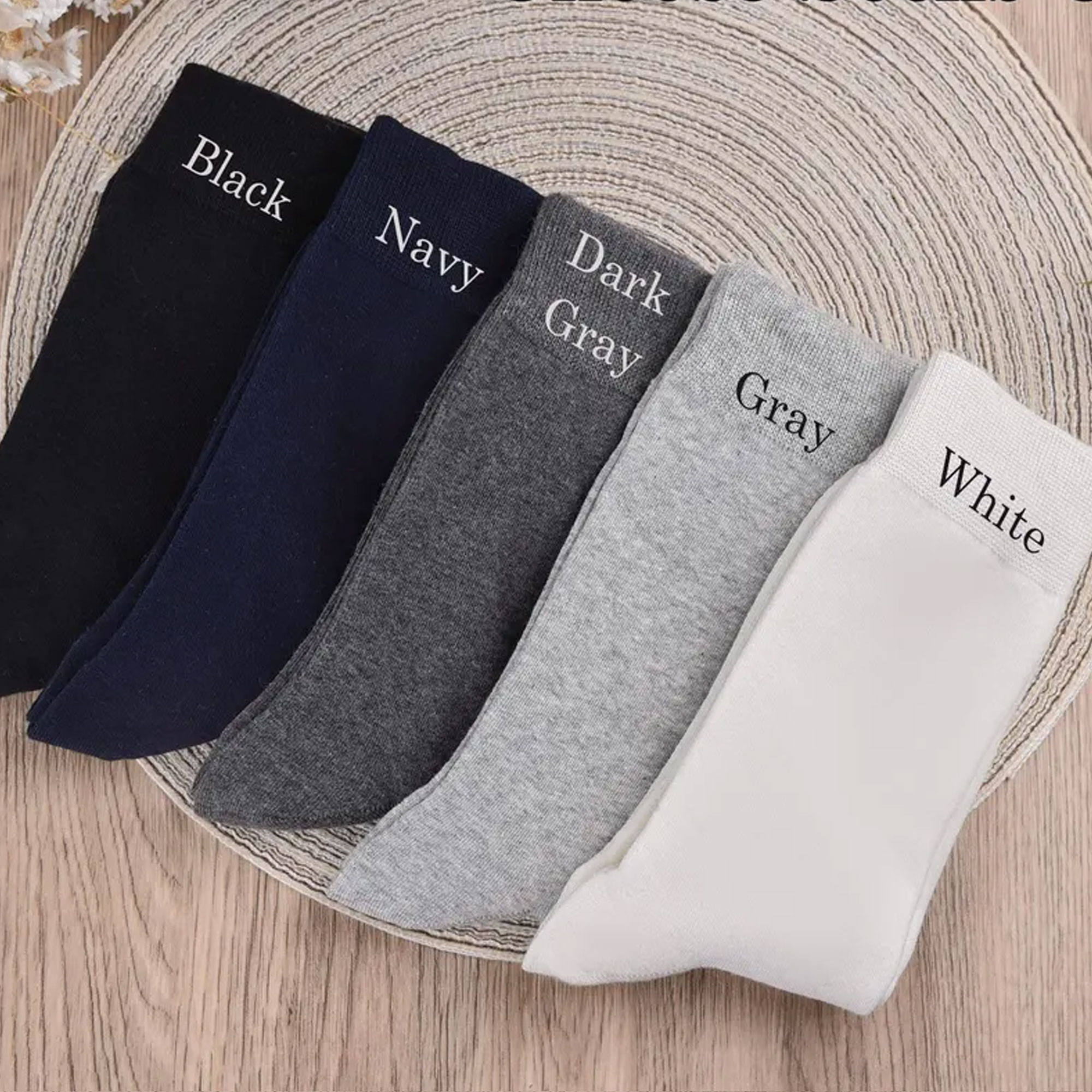 Personalized Embroidered Name Socks, Unisex Non-slip Socks, Adult Crew Socks, Party Favors, Christmas/Wedding/Father's Day Gift for Him/Groomsman/Dad