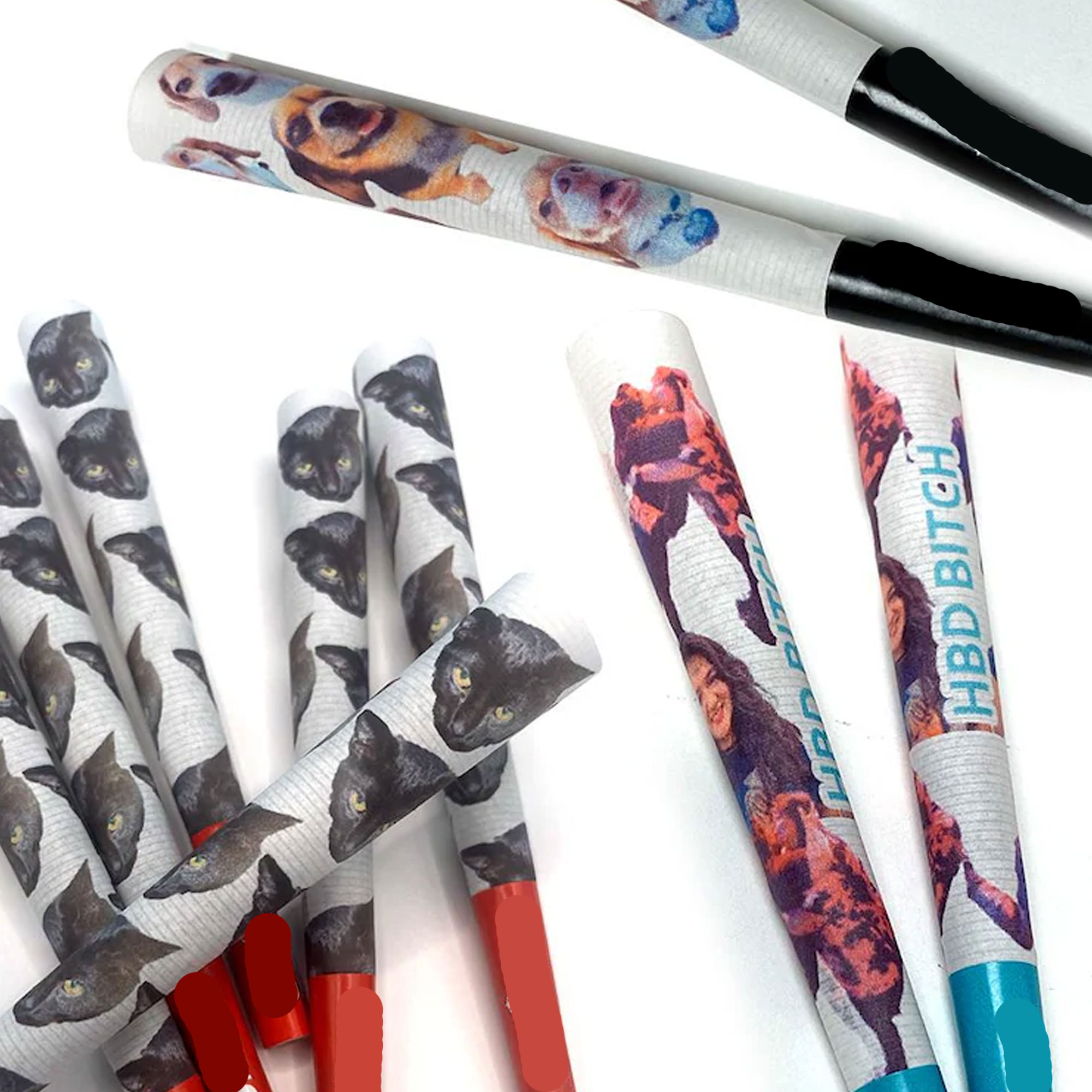 (Set of 6pcs)Personalized Photo Wedding Pre-Roll cones with Tips, Wedding Party Favors, Engagement/Wedding/Birthday Gift for Couples/Newlyweds/Friends