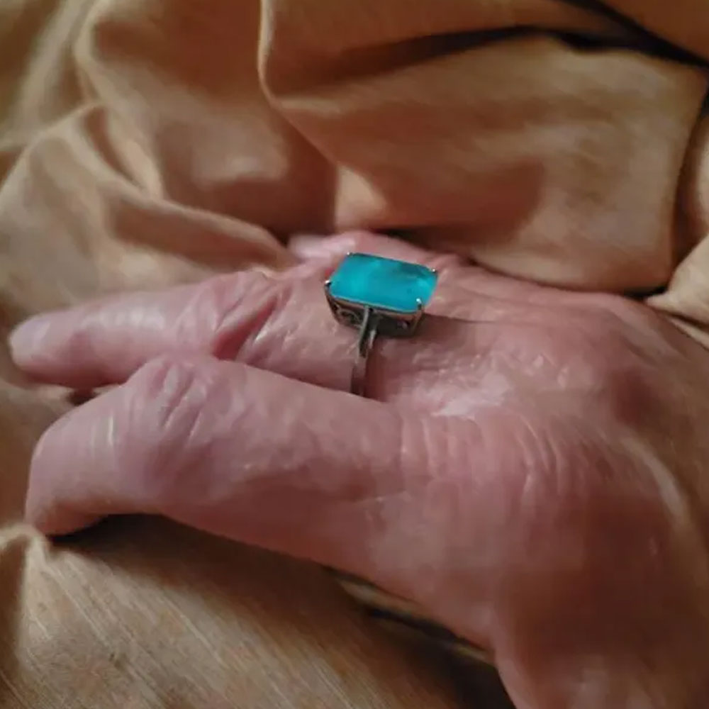 Bague émeraude carrée personnalisée, bague minimaliste en argent sterling 925, bijou délicat pour femme, cadeau d'anniversaire pour maman/grand-mère/épouse