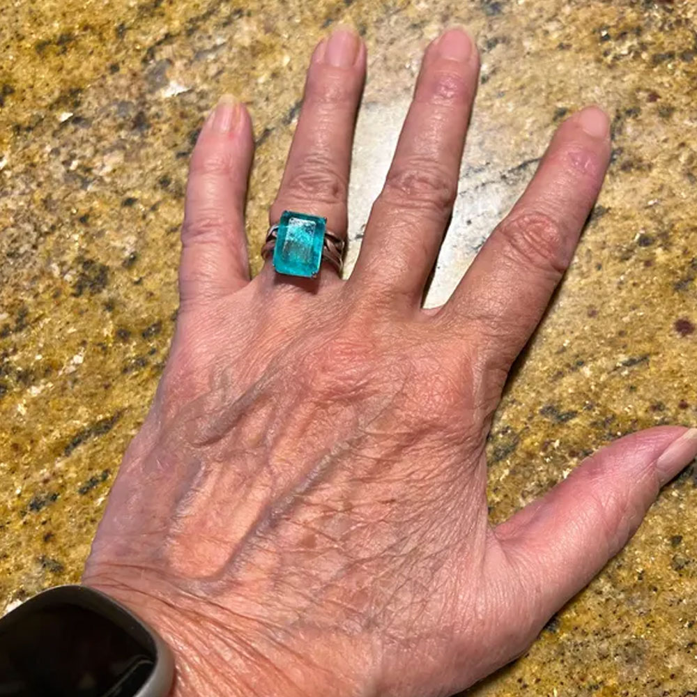Bague émeraude carrée personnalisée, bague minimaliste en argent sterling 925, bijou délicat pour femme, cadeau d'anniversaire pour maman/grand-mère/épouse