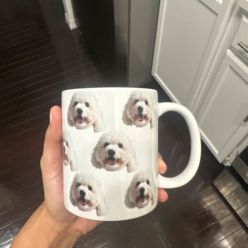 Personalized Dog Face Mug, Multiple Dog Face Coffee Cup, 11oz/15oz Ceramic Mug, Hot Cocoa Mug, Birthday/Christmas/Memorial Gift for Dog Mom/Pet Lovers