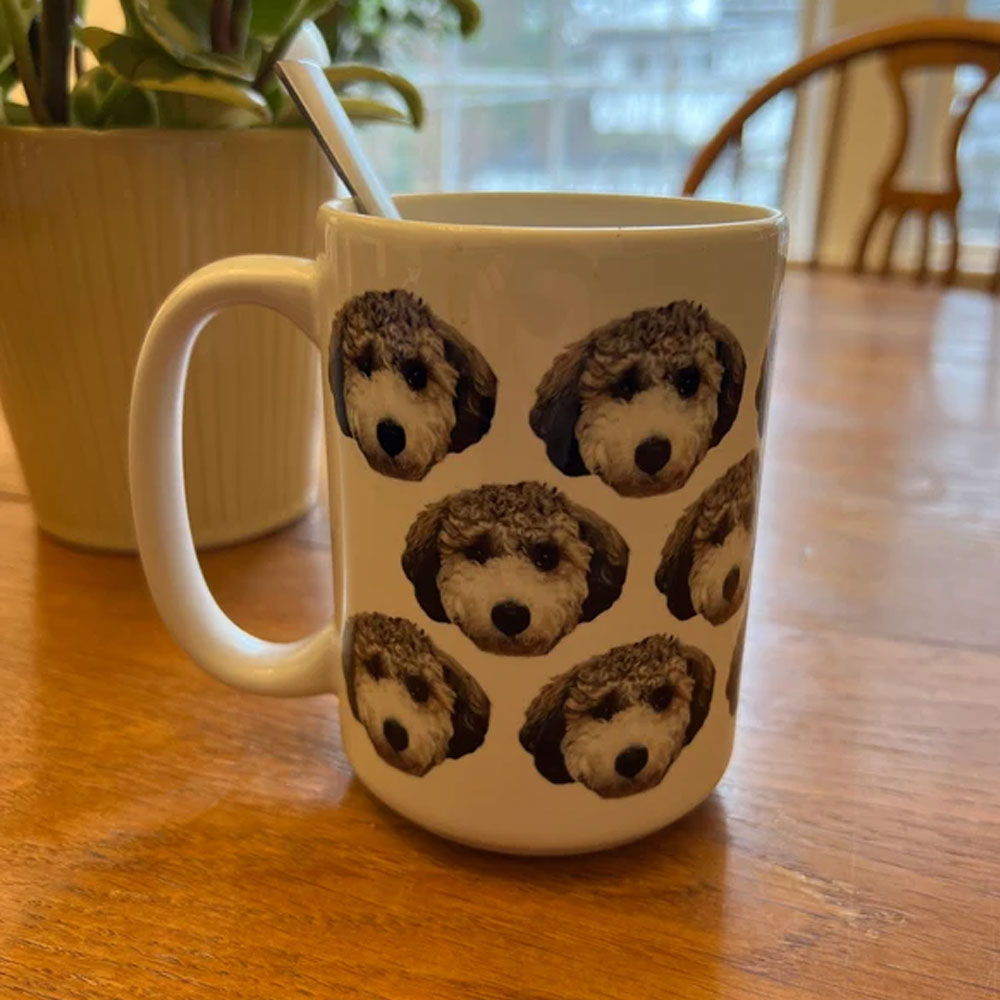 Personalized Dog Face Mug, Multiple Dog Face Coffee Cup, 11oz/15oz Ceramic Mug, Hot Cocoa Mug, Birthday/Christmas/Memorial Gift for Dog Mom/Pet Lovers