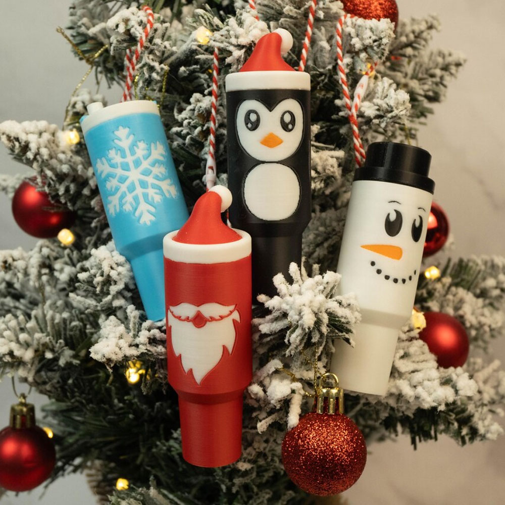 Mini julnyckelring med glas, förvaringsfodral för hemlig tomte för läppstift/kontanter, julgransdekoration, julklapp till barn/familj/vänner