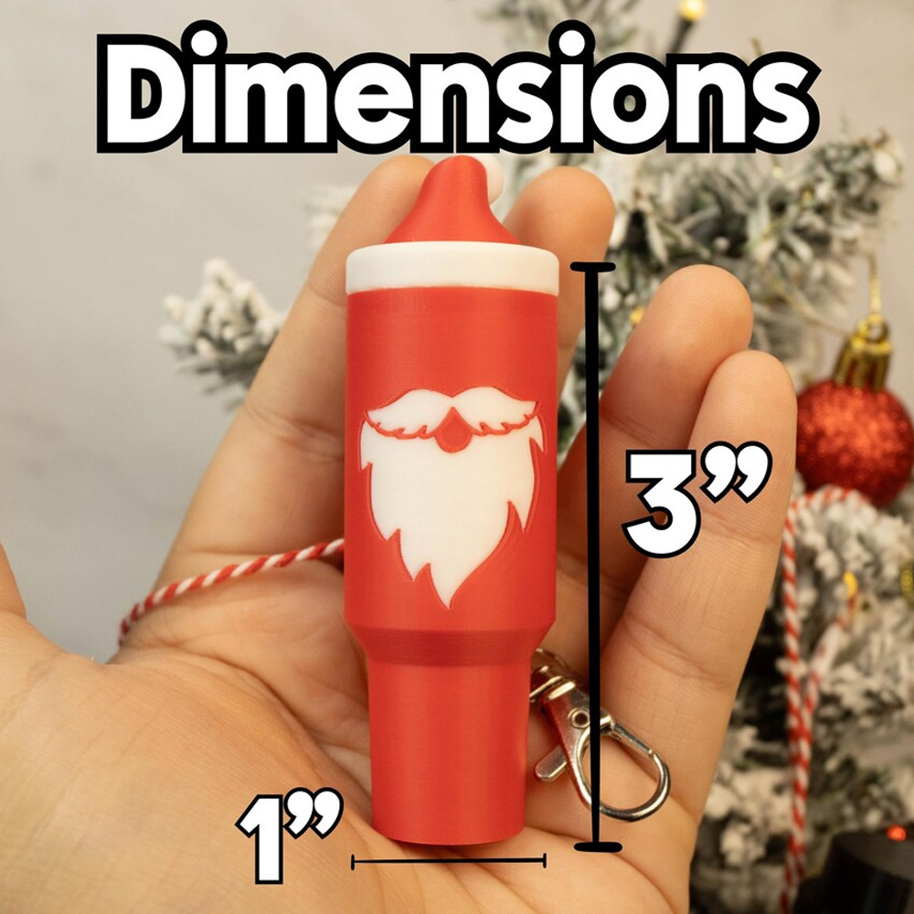 Mini julnyckelring med glas, förvaringsfodral för hemlig tomte för läppstift/kontanter, julgransdekoration, julklapp till barn/familj/vänner