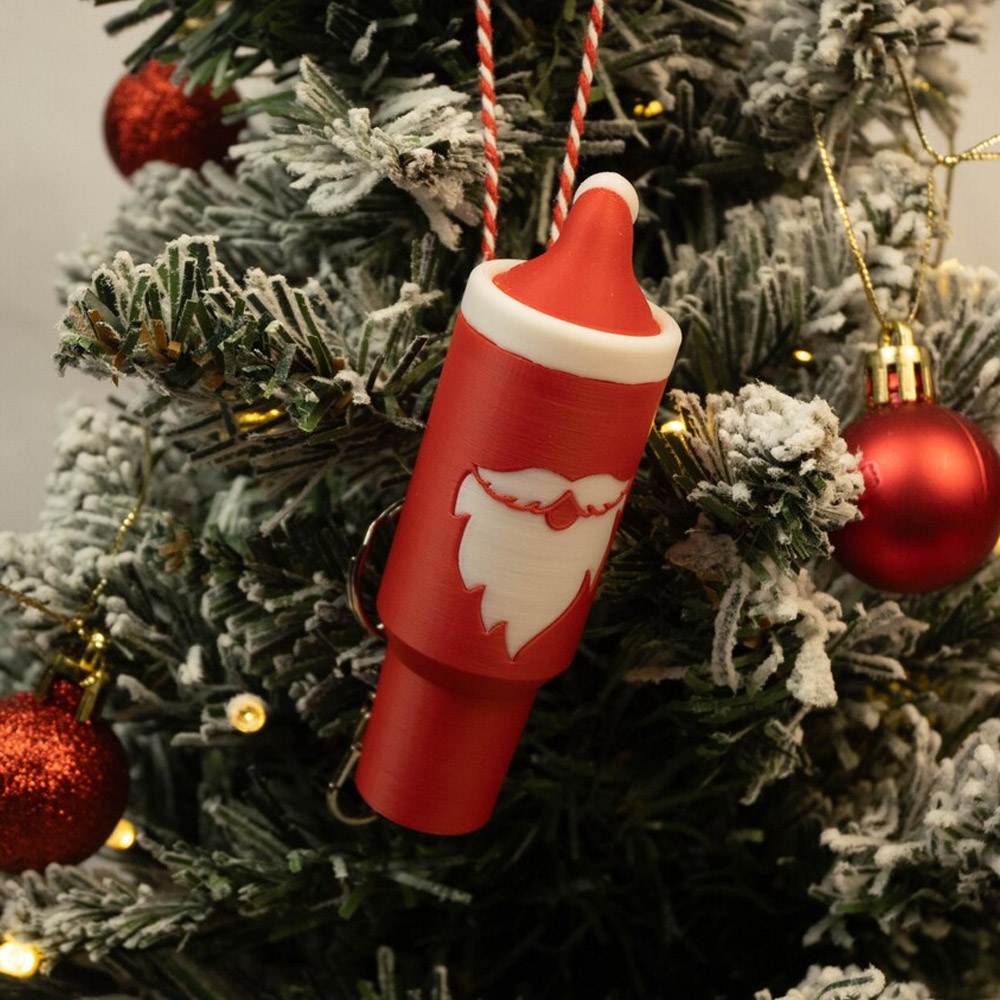 Mini julnyckelring med glas, förvaringsfodral för hemlig tomte för läppstift/kontanter, julgransdekoration, julklapp till barn/familj/vänner