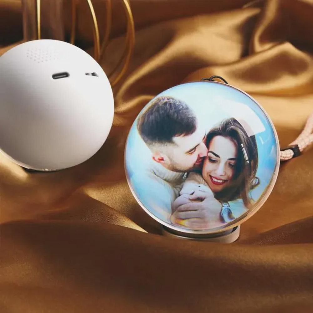 Personalized Glass Video Ball Memory Orb, Playable Video Ball, Celebration Keepsake, Valentine's Day/Birthday/Christmas for Lovers/Family/Friends