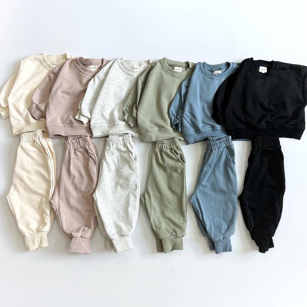 Personalized Name Embroidered Sweatshirt Jogger Set, Crewneck Sweater Jogger for Kids, Gender Neutral Sweater, Birthday Gift for Toddler/Boys/Girls