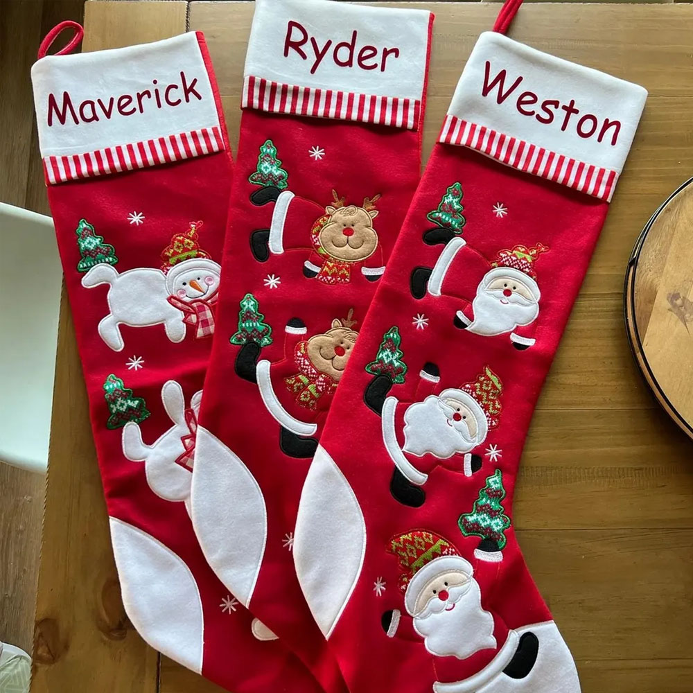 Custom Name Giant Tumbling Christmas Stocking, First Christmas Decor, Festival Fireplace Christmas Hanging Ornament, Christmas Gift for Family/Kids