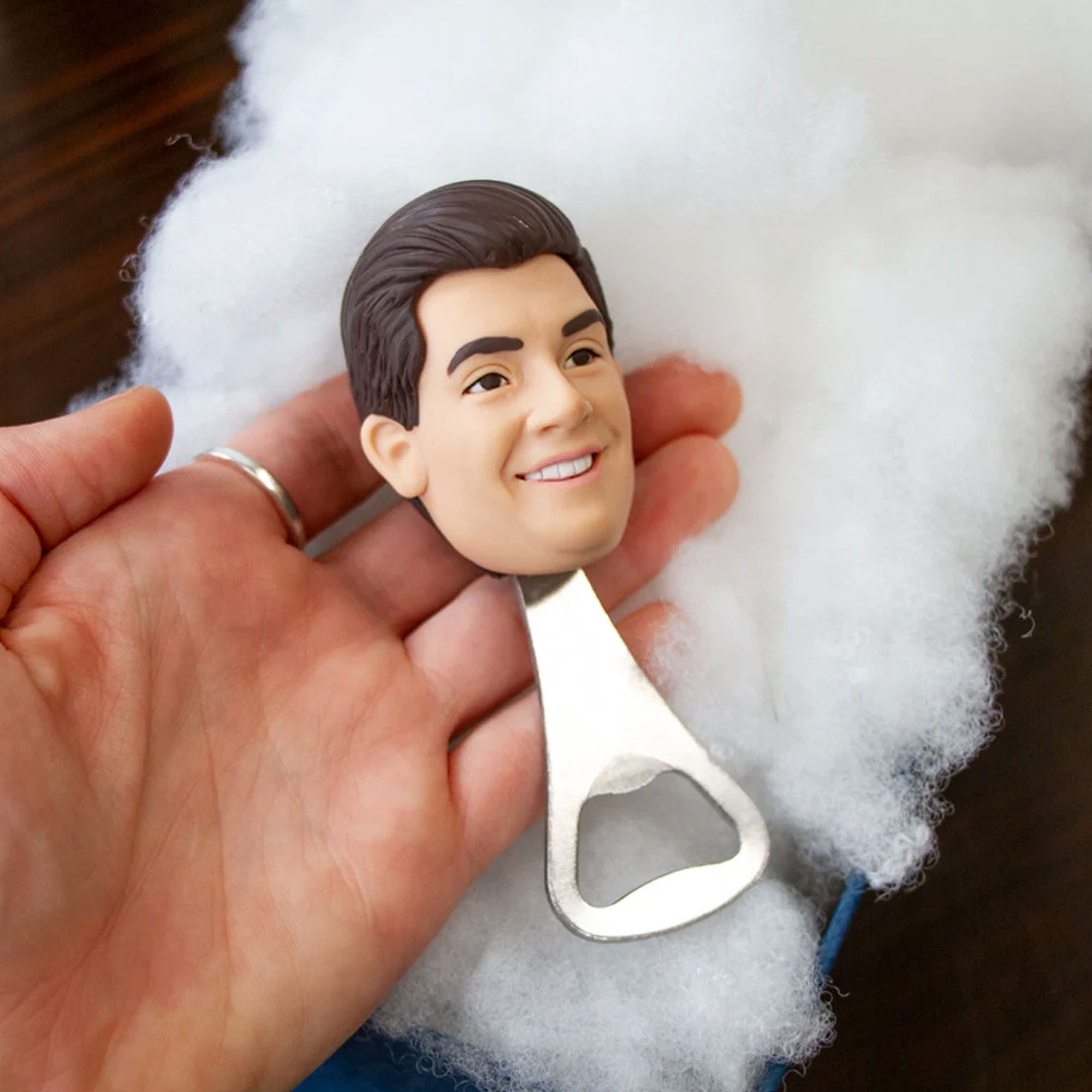 Custom Face Family Bobblehead Bottle Opener or Wine Stopper, Polymer Clay Portrait Bottle Opener, Bachelor Party Favor, Gift for Groomsmen/Best Man
