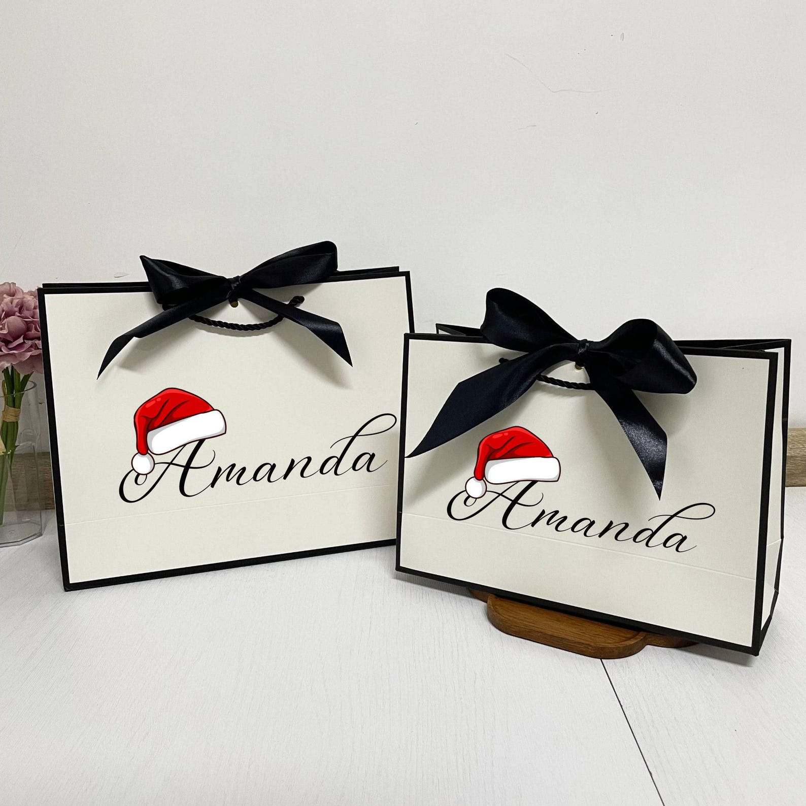 Personalized Christmas Gift Bag(Set of 3pcs), Christmas Gift Bag, Xmas Gift Bags for Kids, Custom Gift Bags, Christmas Party Bags, Christmas Eve Gifts