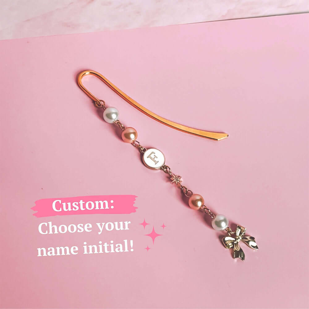 🎀Free Personalization🎀 Bow Beaded Bookmark -CustomInitials