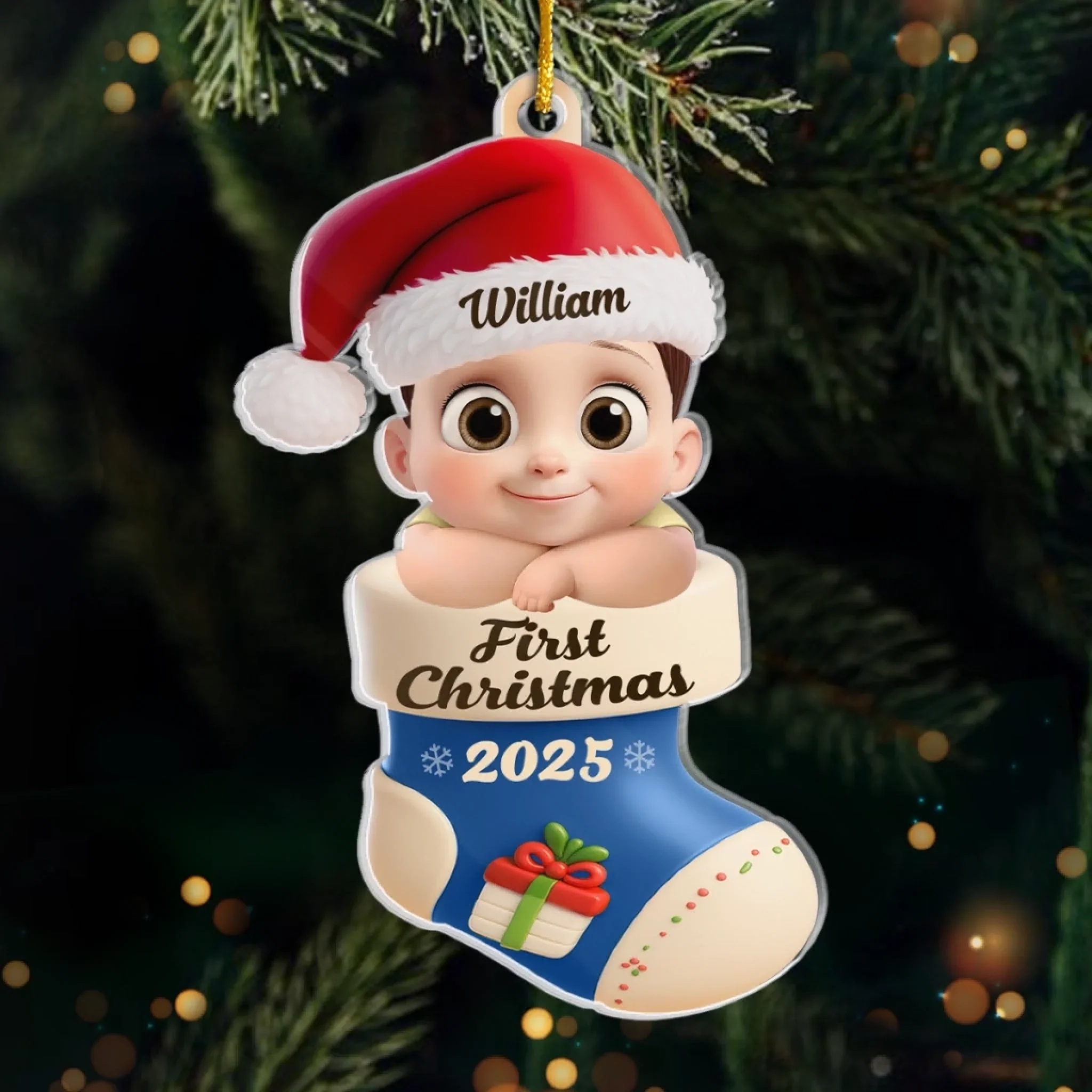 Personalized Christmas Baby Shower, Gender Reveal Gifts For New Moms, New Dads, New Parents - Too Cute To Be Pine