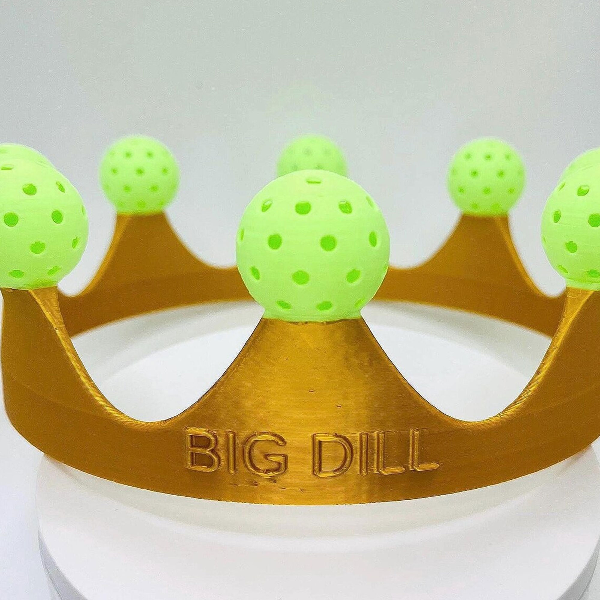 Custom Pickleball Crown with Text, Colorful Pickleball Ball Top Crown, Funny Wearable Trophy, Tournament Award, Gift for Pickleball Lovers/Players