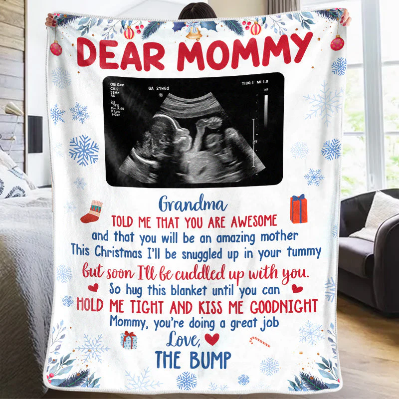 Custom Photo You Will Be An Amazing Mother, Family Personalized Custom Baby Blanket, Baby Shower Gift, First Christmas Gift, Christmas Gift For First Mom