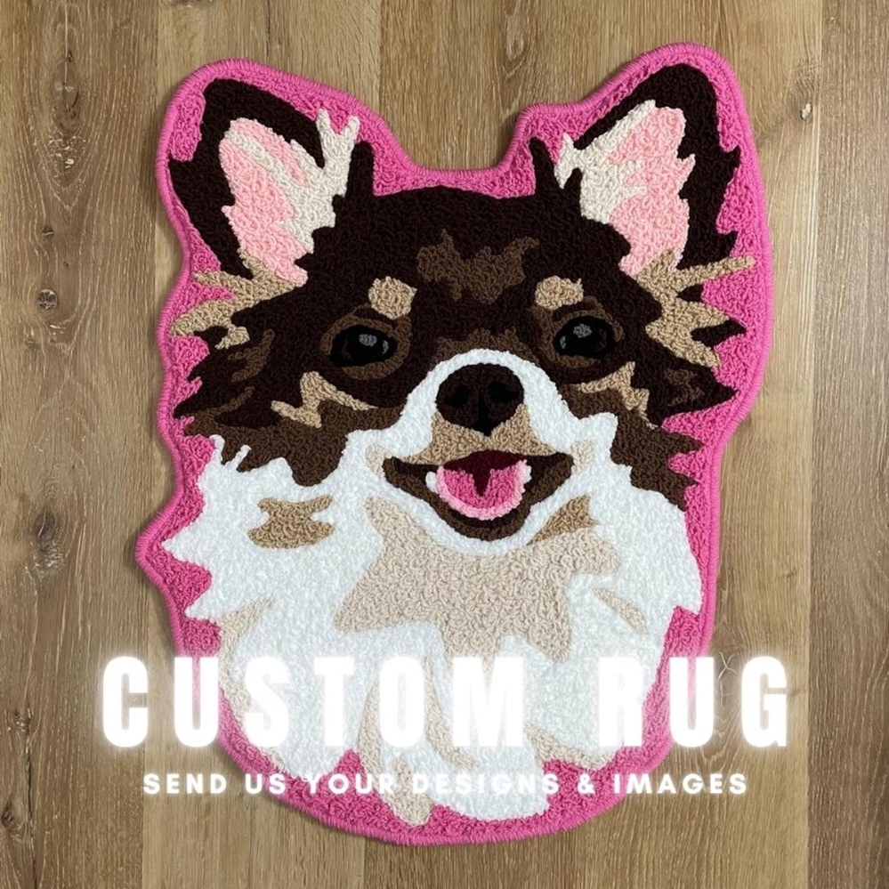 Personalized Pet Portrait Floor Mat, Custom Dog/Cat Photo Rug for Bedroom/Living Room, Pet Carpet, Housewarming Gift for Pet Lovers/Owners/Family