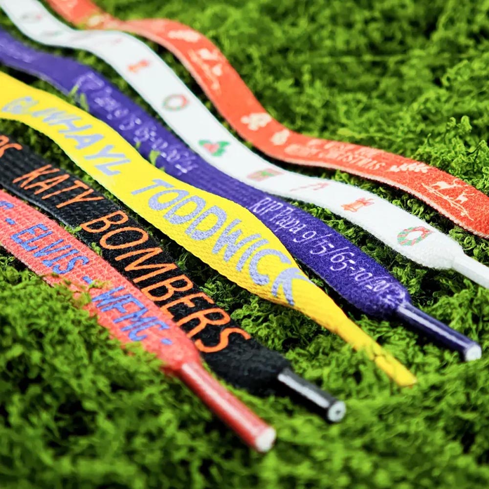 Personalized Photo/Name/Text Shoelaces, Colorful Handmade Shoe Laces for Canvas Shoe, Marathon Decor, Birthday Gift for Family/Sports Lovers/Runners