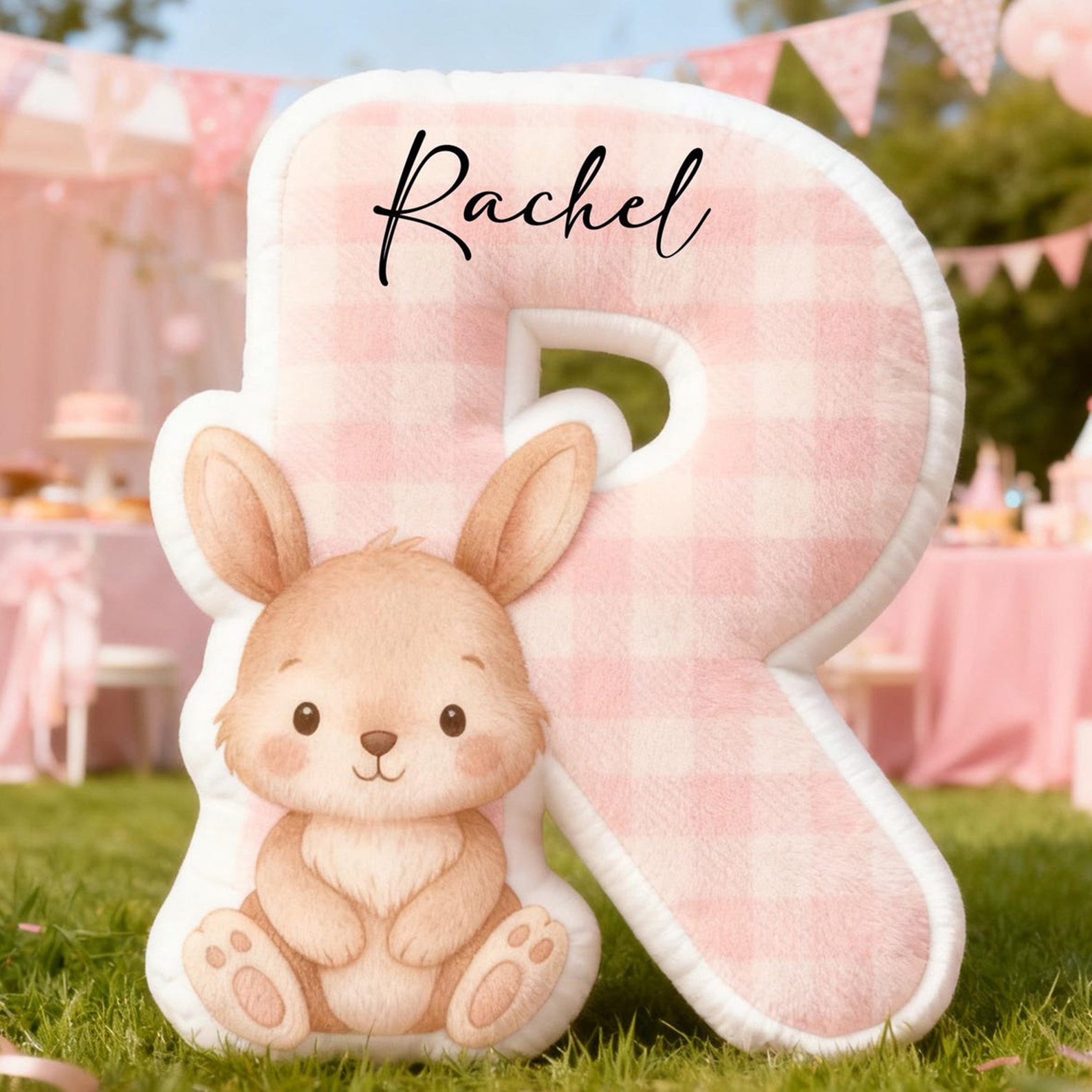 Personalized Baby's Name Animal Letter Pillow, Plush Stuffed 3D Alphabet Pillow, Nursery Decor, Baby Shower/Birthday Gift for Newborns/Boys/Girls