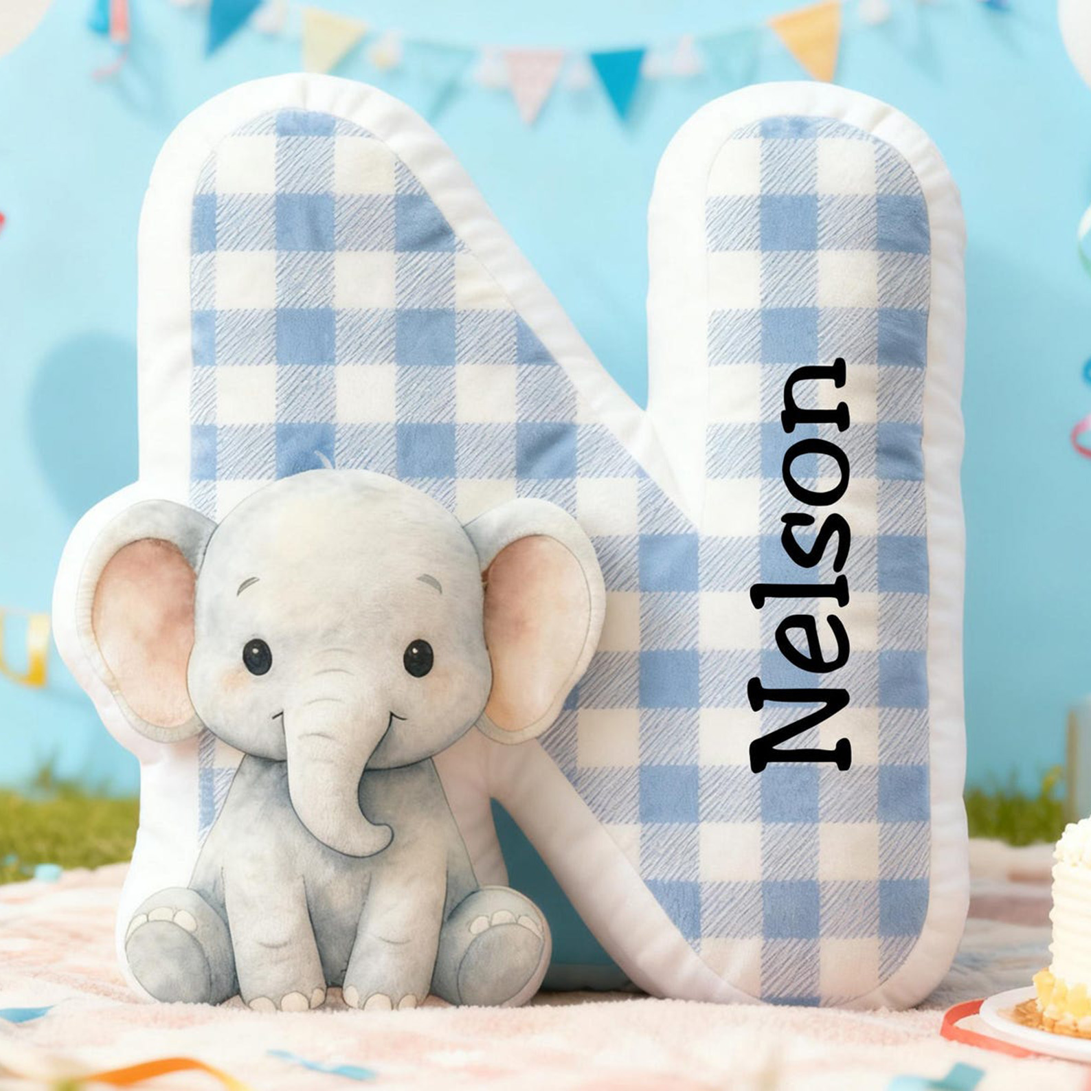 Personalized Baby's Name Animal Letter Pillow, Plush Stuffed 3D Alphabet Pillow, Nursery Decor, Baby Shower/Birthday Gift for Newborns/Boys/Girls