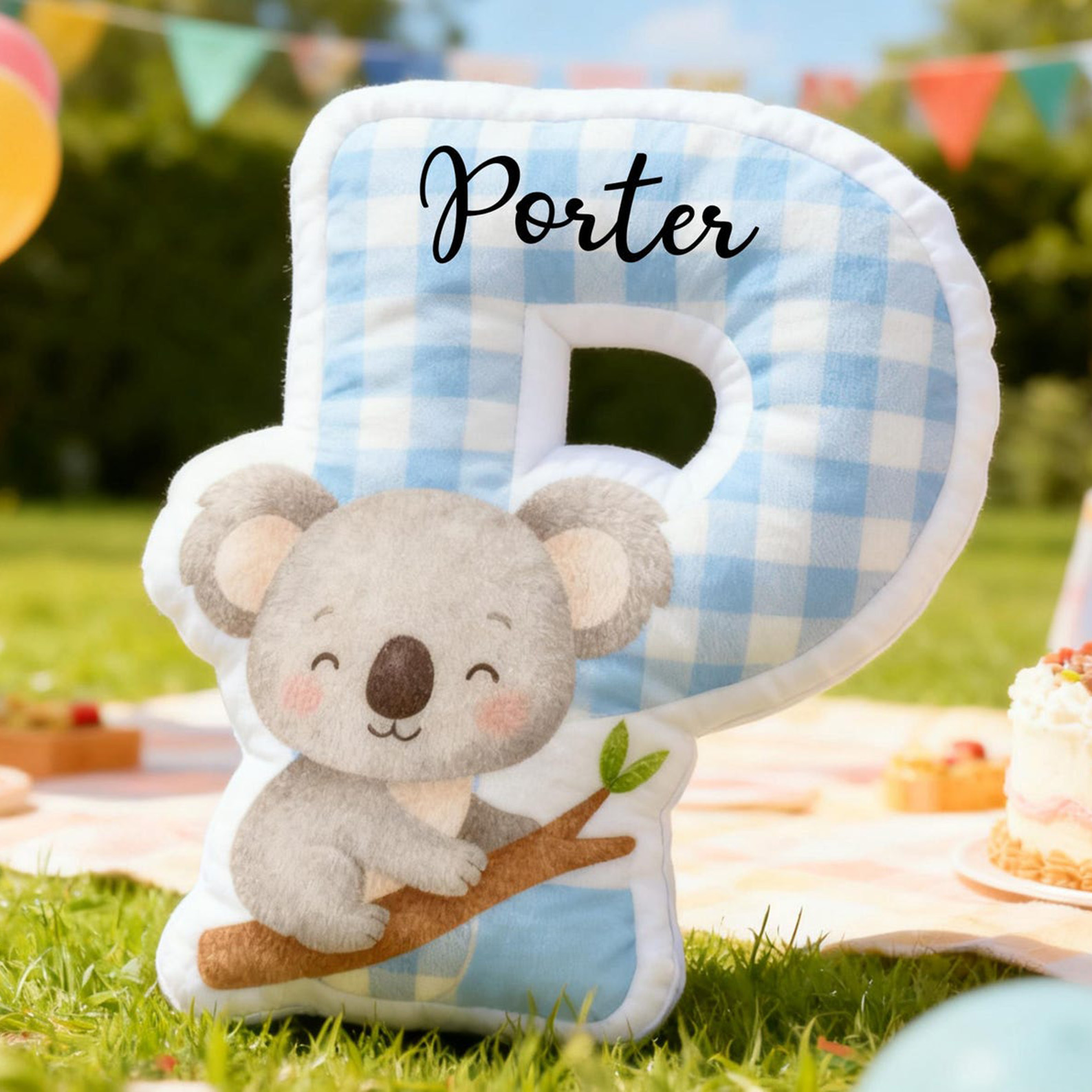 Personalized Baby's Name Animal Letter Pillow, Plush Stuffed 3D Alphabet Pillow, Nursery Decor, Baby Shower/Birthday Gift for Newborns/Boys/Girls