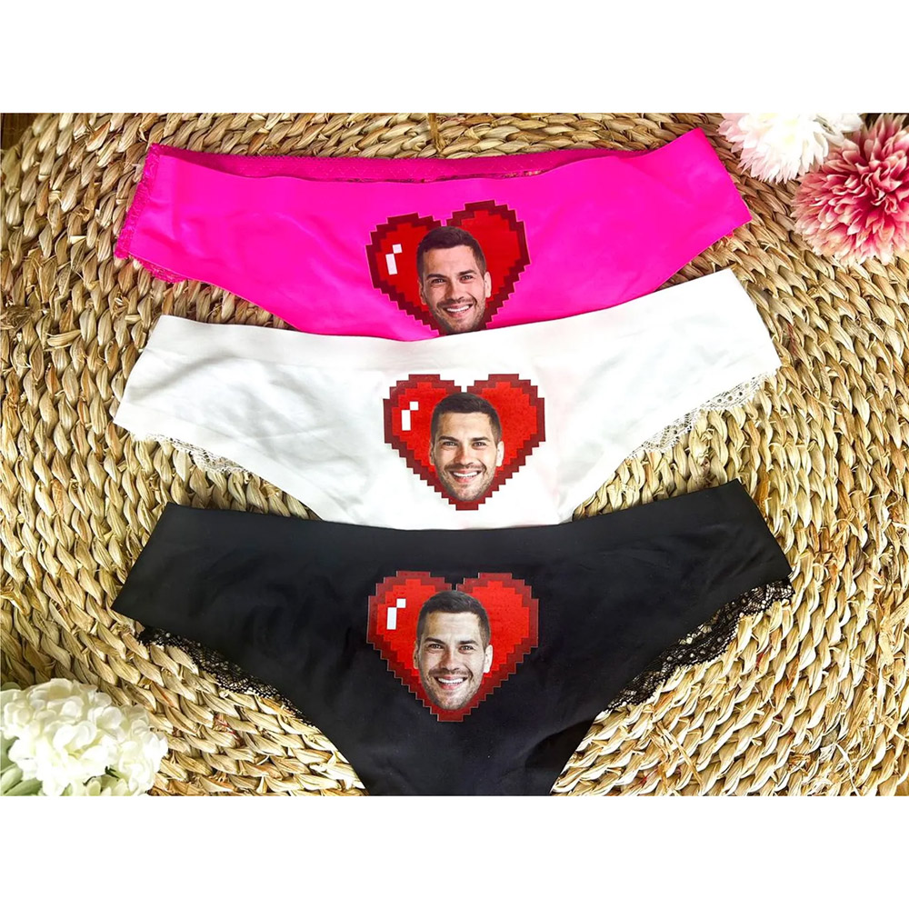 Custom Face Women's Thong, Funny Underwear with Head Portrait, Bachelorette Party Favors, Valentine's Day/Anniversary Gift for Her/Girlfriend/Wife