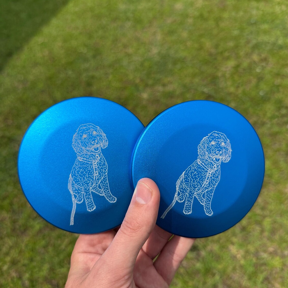 Personalized Engraved Photo Mini Disc Golf Marker, Custom Aluminum Golf Disc, Golf Accessories, Birthday/Father's Day Gift for Golf Lovers/Players/Him