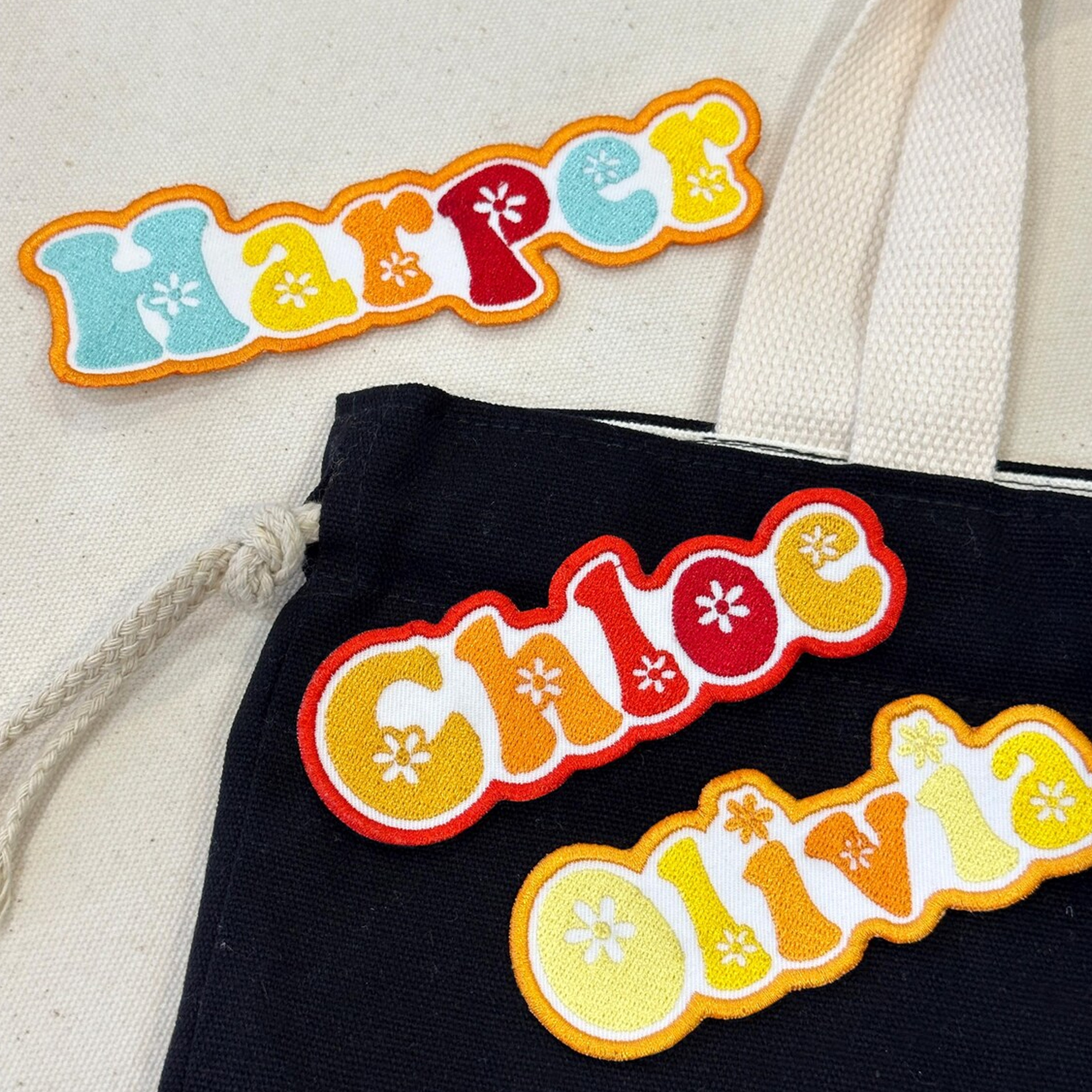 Personalized Embroidered Name Patch, Iron-On/Sew-On/Hook & Loop Uniform Patch, Colorful DIY Clothing Decor, Birthday/Memorial Gift for Teammates