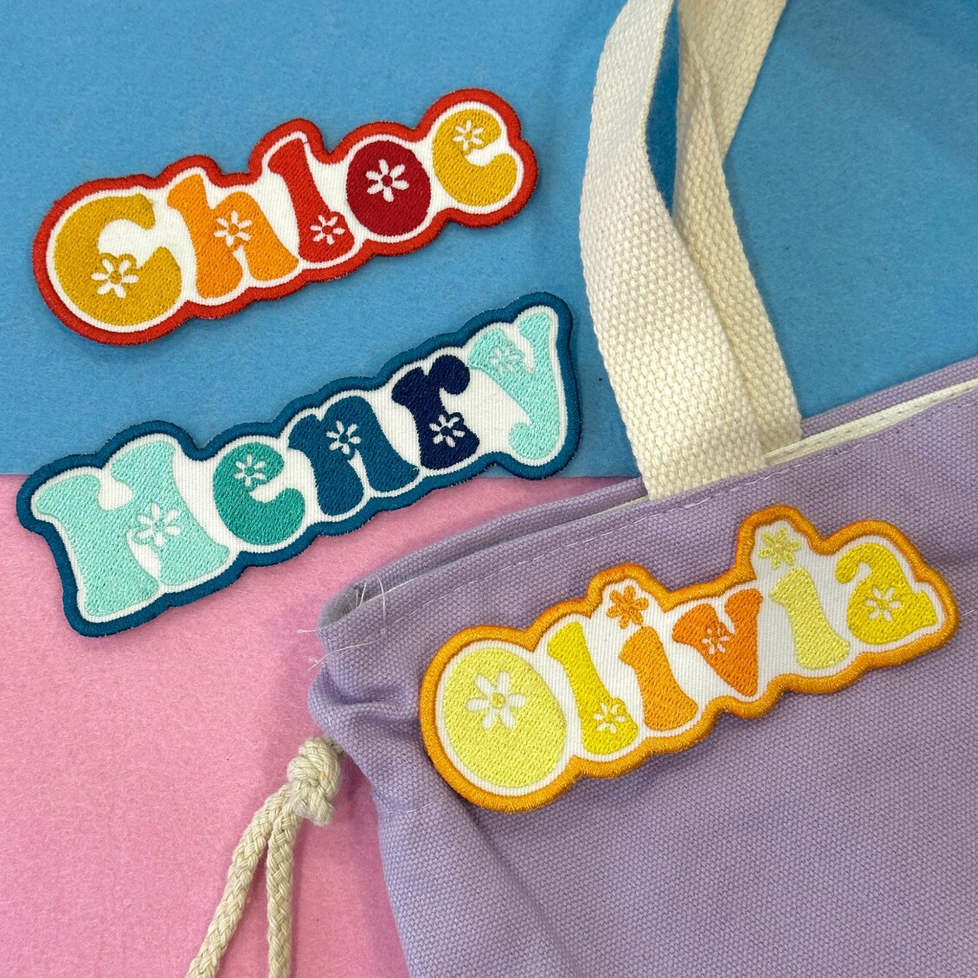 Personalized Embroidered Name Patch, Iron-On/Sew-On/Hook & Loop Uniform Patch, Colorful DIY Clothing Decor, Birthday/Memorial Gift for Teammates