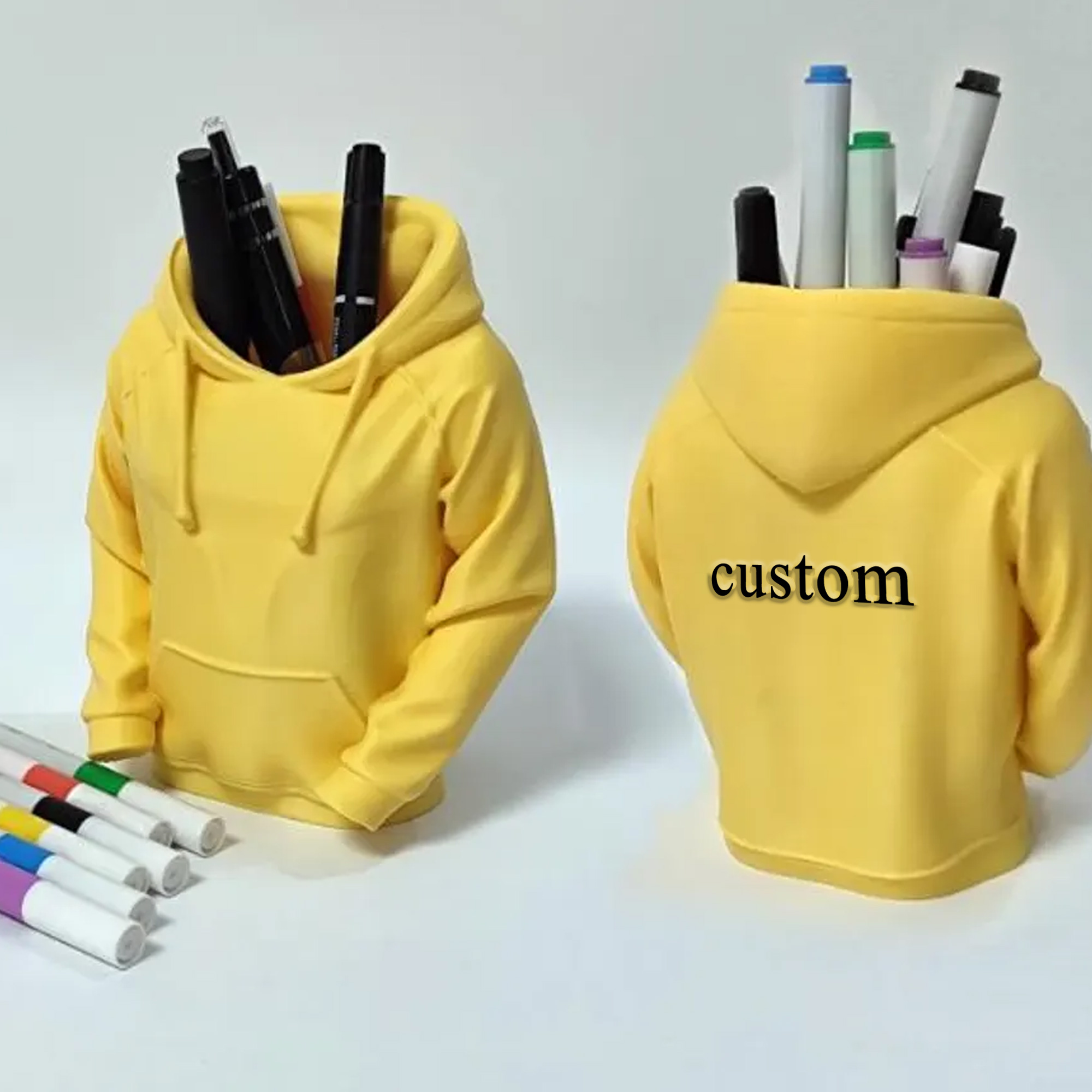 Personalized Coat Jacket Vase Pencil Holder with Name, 3D Printed Modern Desk Decor, Home & Office Organizer, Birthday Gift for Family/Friends