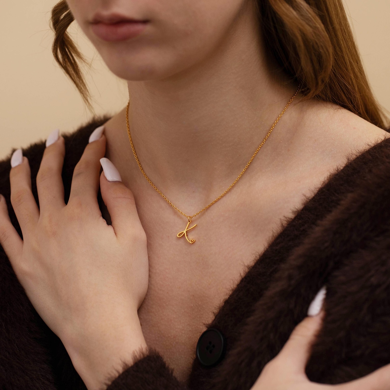 Personalised Alphabet Necklace, Minimalist Sterling Silver 925 Single Letter Pendant Necklace, Valentine's Day/Mother's Day Gift for Her/Wife/Mom