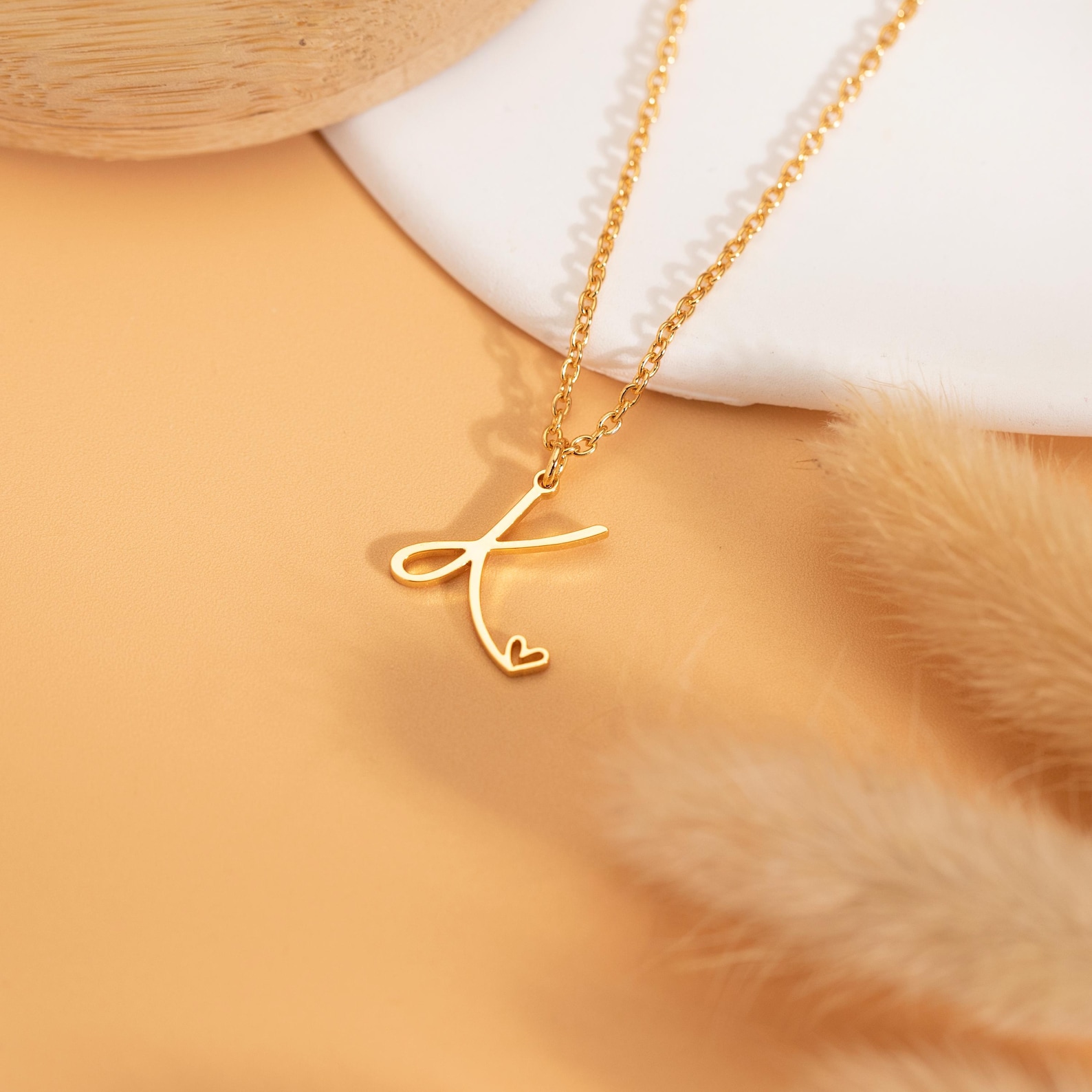 Personalised Alphabet Necklace, Minimalist Sterling Silver 925 Single Letter Pendant Necklace, Valentine's Day/Mother's Day Gift for Her/Wife/Mom