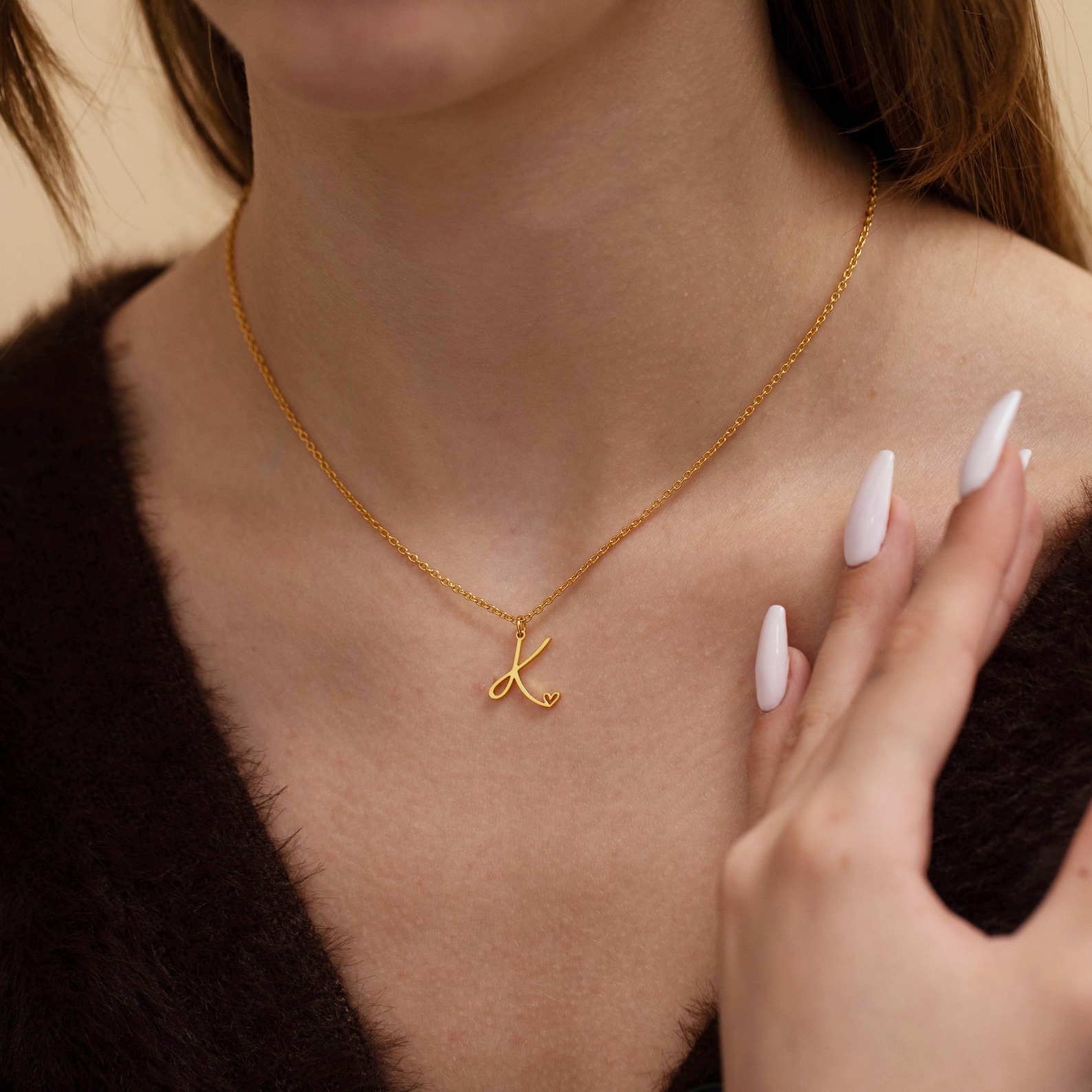 Personalised Alphabet Necklace, Minimalist Sterling Silver 925 Single Letter Pendant Necklace, Valentine's Day/Mother's Day Gift for Her/Wife/Mom