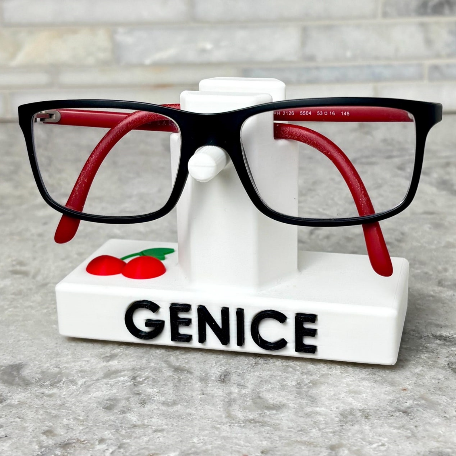 Custom Name Glasses Stand, Colorful Eyeglasses/Sunglasses Holder with Cute Pattern, Desk Organizer, Birthday/Housewarming Gift for Family/Friends/Her