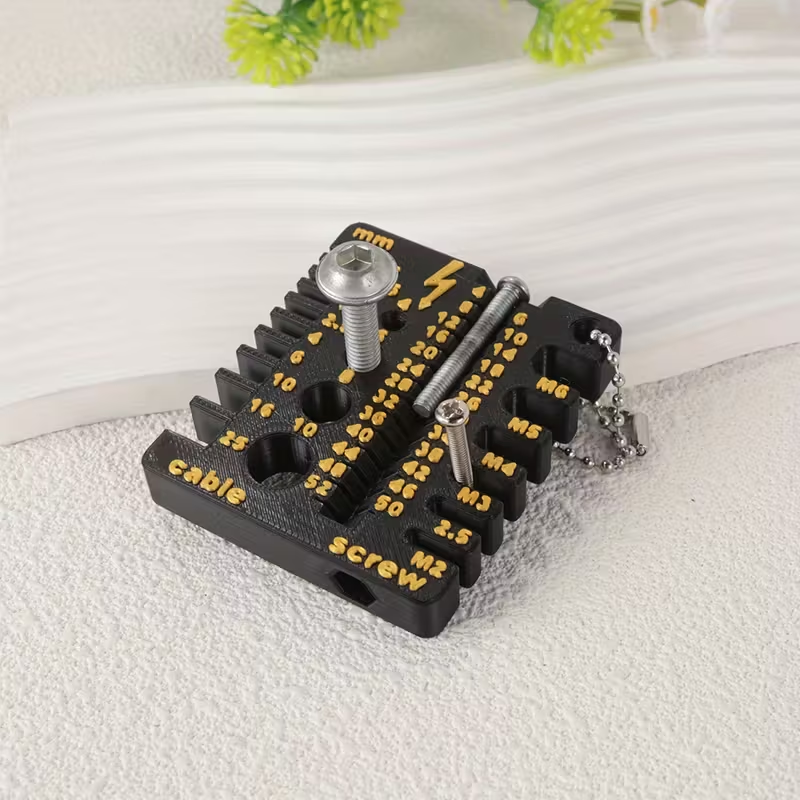 Personalized Wire and Screw Gauge Measuring Tool, Thickness Gauge, Standard Double-Sided Ruler, Compact and Portable Lightweight Multifunctional Ruler