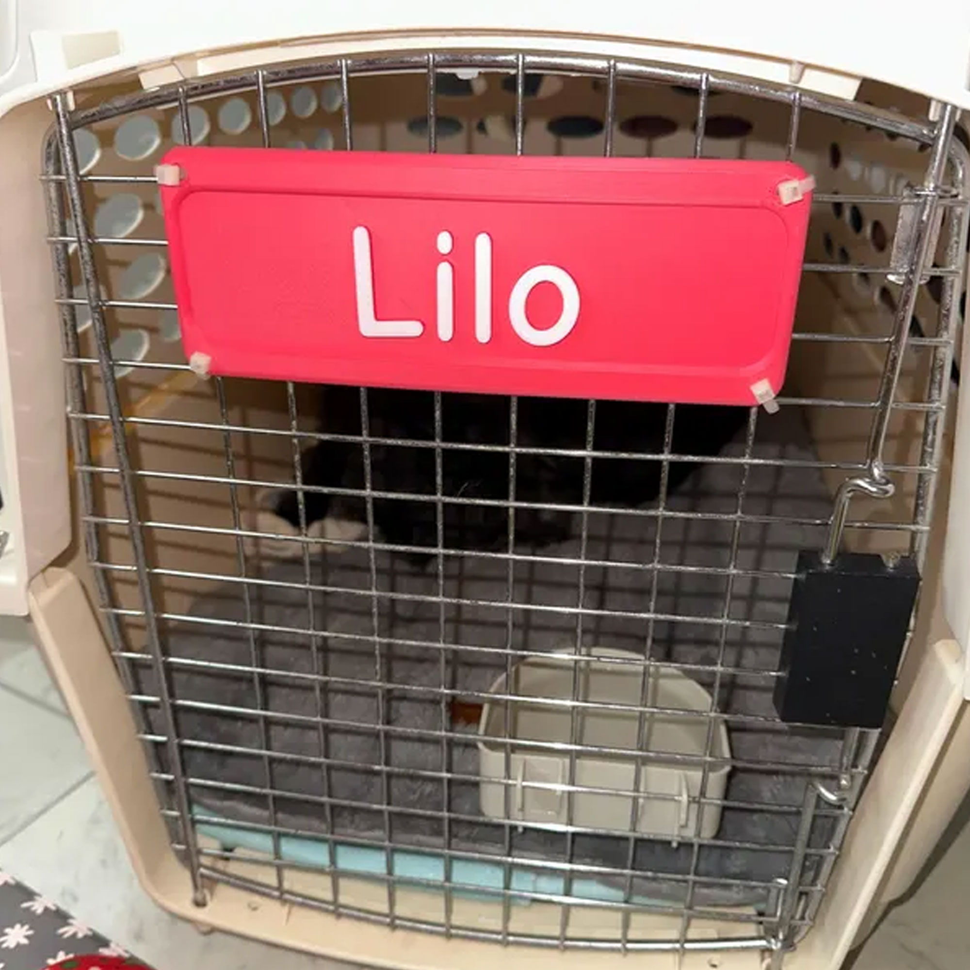 Personalized Pet Name Plate, 3D Printed Crate Name Tag, Kennel Name Tag, Pet Name Plate for Crate, Horse Stall Name Tag, Gift for Dog/Mom/Pet Owners